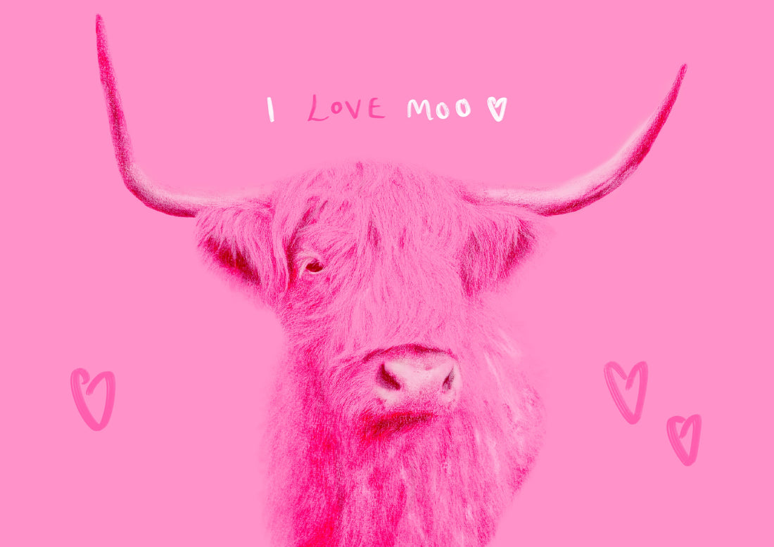 Why Sending Card's In 2025 Should Be Your New Years Resolution Featuring Our Pink 'I Love Moo' Cards