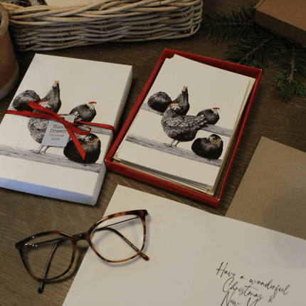 'The Work Do' Chicken Eco-Conscious Christmas Card 12 Pack image 4