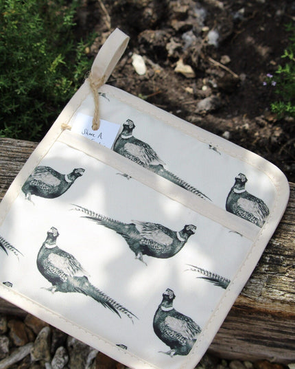 Mr Pheasant Organic Cotton Pot Grab image 1