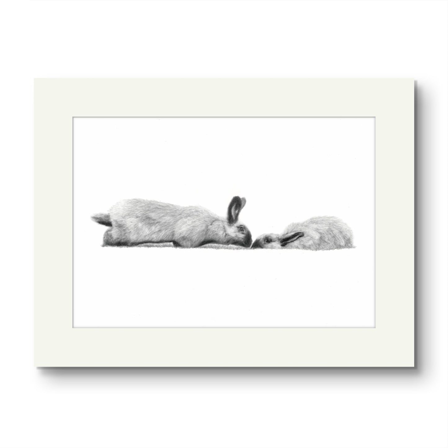 Bunnies With Love Mounted Print