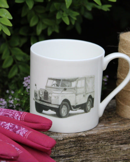 Land Rover Series 1 Illustration Fine Bone China Mug image 1