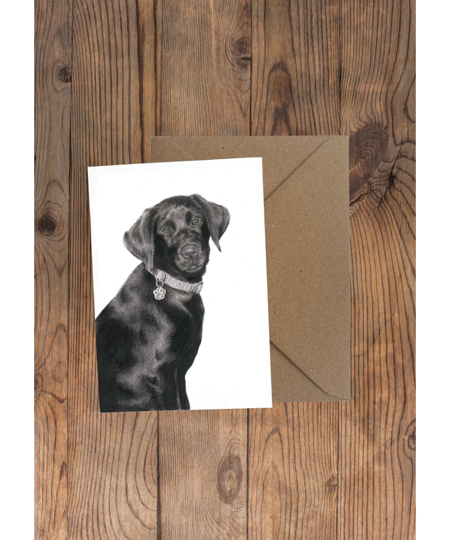 Darcy Labrador Puppy Greeting Card image 0