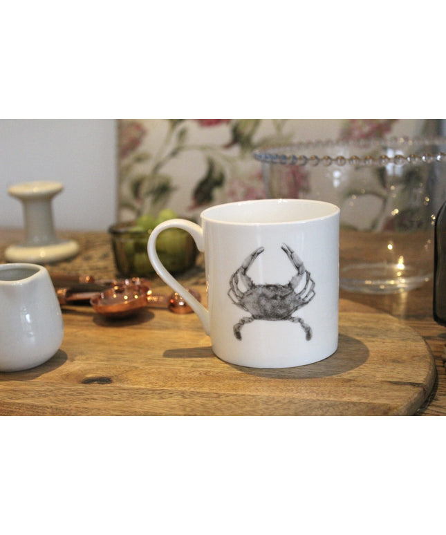June Crab Illustration Coastal Fine Bone China Mug image 0
