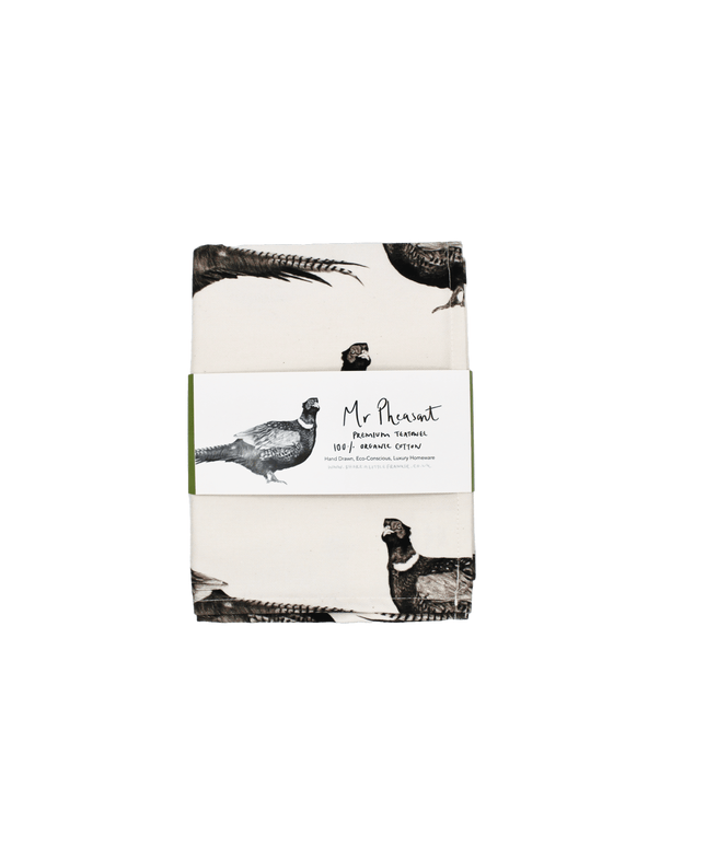 Mr Pheasant Tea Towel Organic Cotton image 0