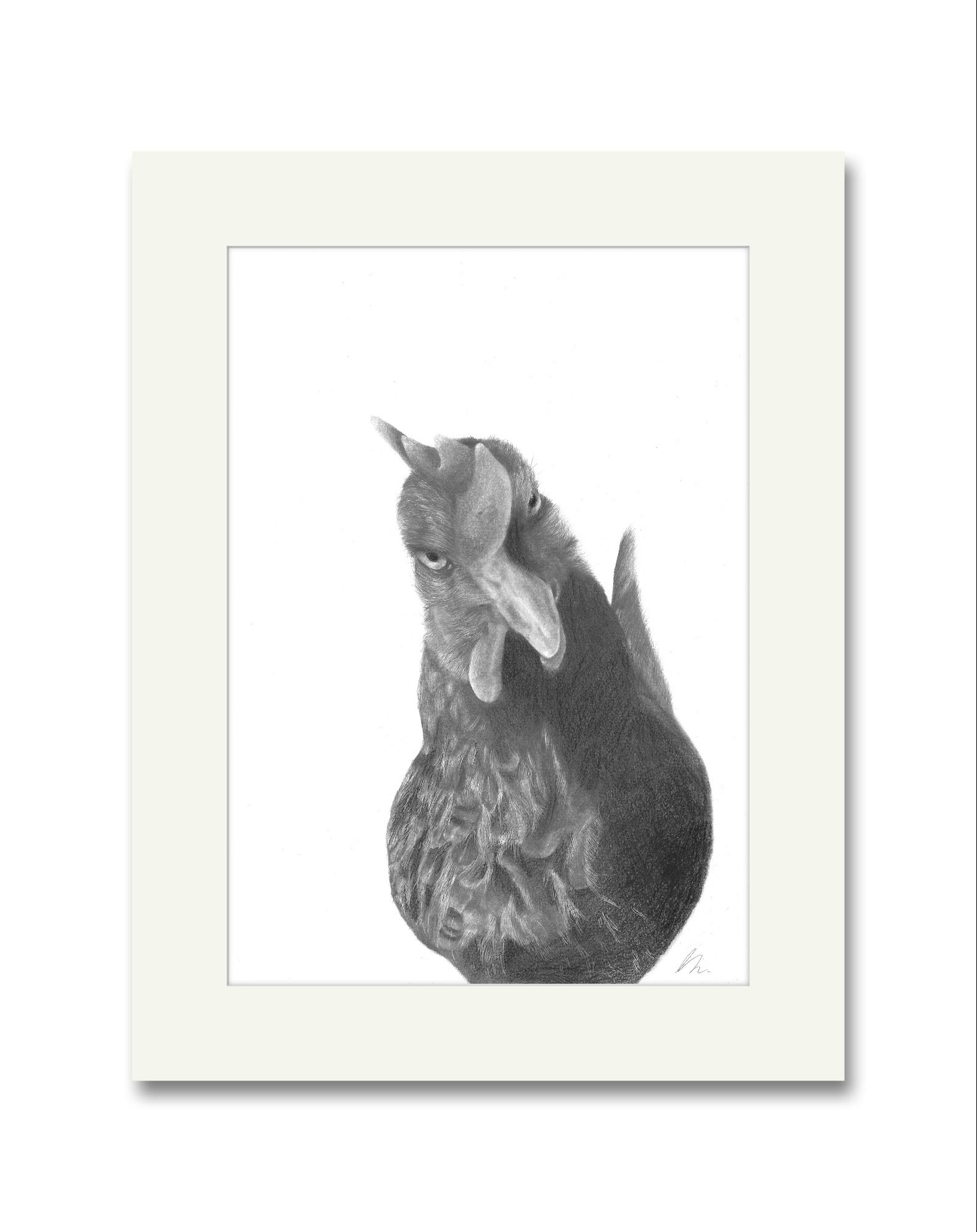 Agnes Chicken Mounted Print