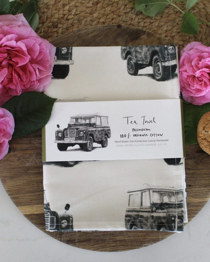 Land Rover Series 2/3 Tea Towel Organic Cotton image 2