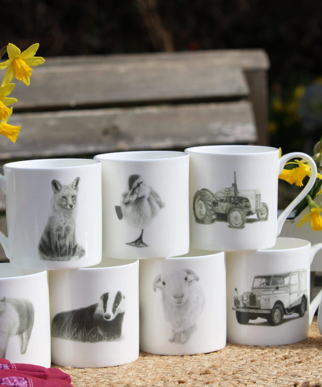 Phoebe Fox Illustration Fine Bone China Mug image 1