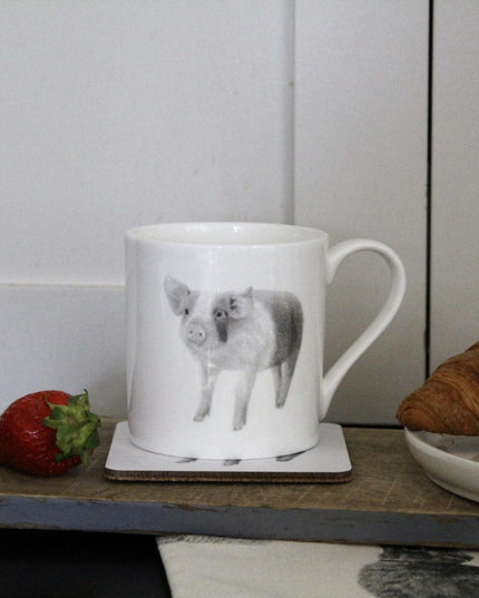 Patrick Pig Illustration Fine Bone China Mug image 3