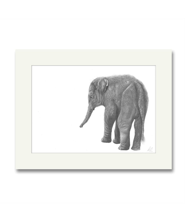Huey Elephant Mounted Print image 0