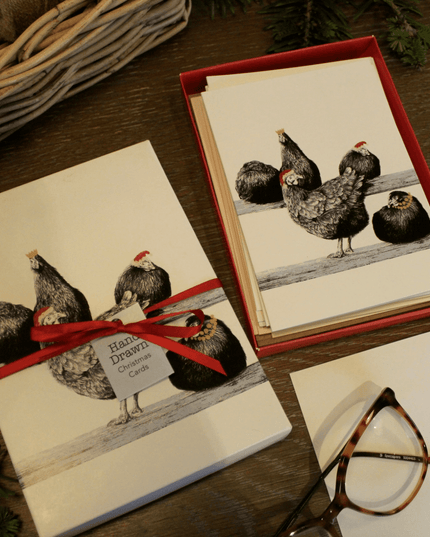 'The Work Do' Chicken Eco-Conscious Christmas Card 12 Pack image 0