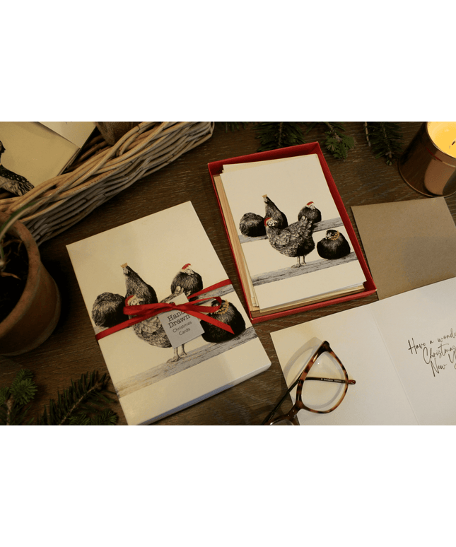 'The Work Do' Chicken Eco-Conscious Christmas Card 12 Pack image 0