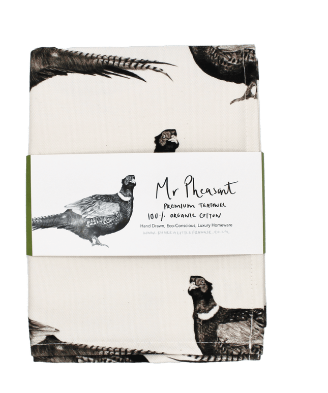 Mr Pheasant Tea Towel Organic Cotton image 1