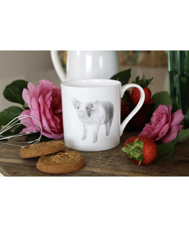 Patrick Pig Illustration Fine Bone China Mug image 0