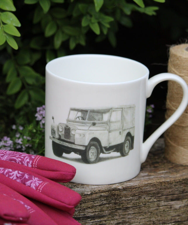 Land Rover Series 1 Illustration Fine Bone China Mug image 0