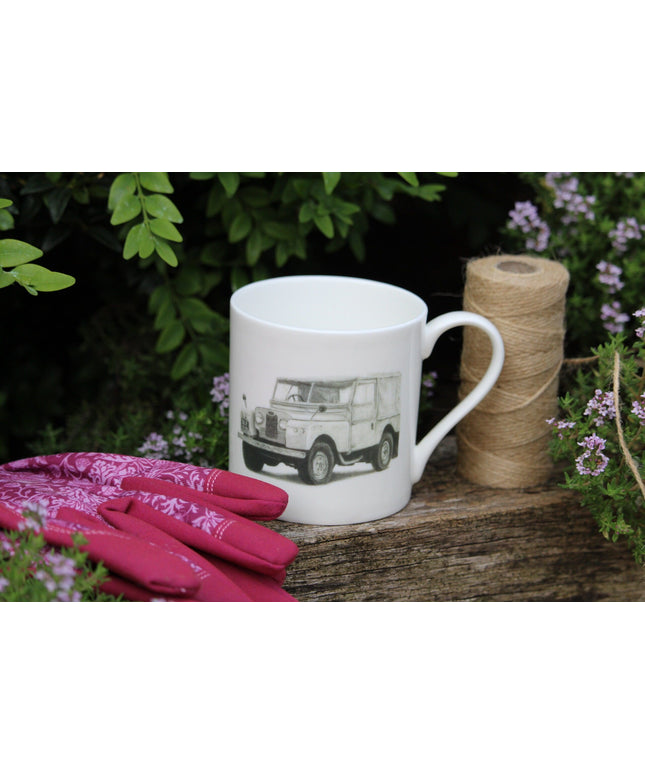 Land Rover Series 1 Illustration Fine Bone China Mug image 0
