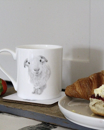 Larry Sheep Illustration Fine Bone China Mug image 1