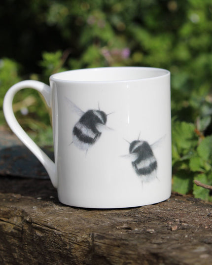 Bumble Bee Illustration Fine Bone China Mug image 4