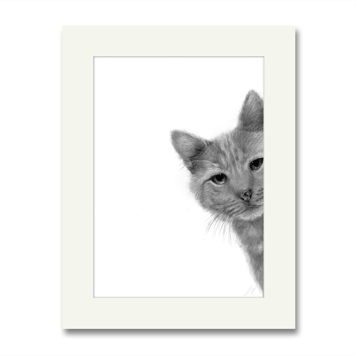 Tigger Cat Mounted Print