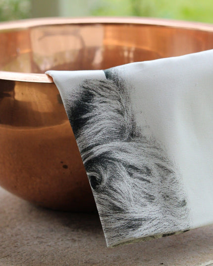 Highland Cow Tea Towel Organic Cotton image 3