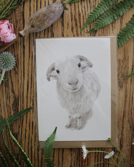 Larry Whitefaced Woodland Sheep Card image 0