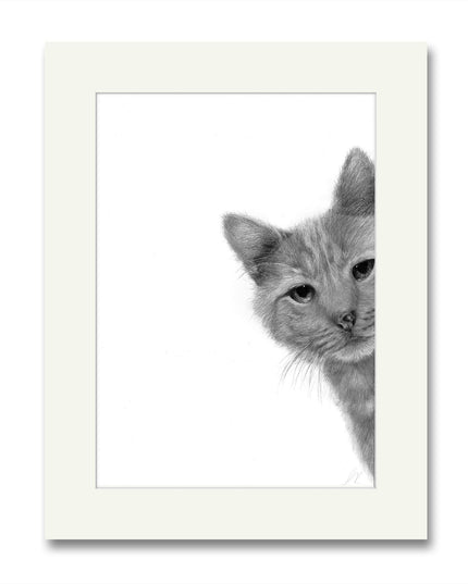 Tigger Cat Mounted Print image 0