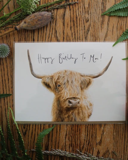 Highland Cow Birthday Card