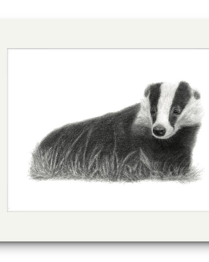 Bella Badger Mounted Print