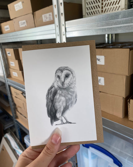 Barney Barn Owl Card
