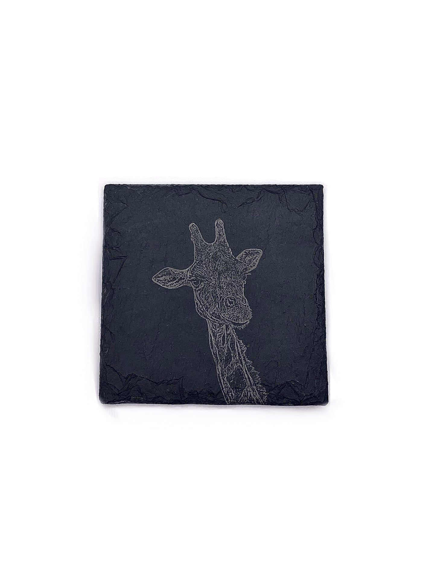 Frankie Giraffe Natural Slate Coasters (Set of 2)