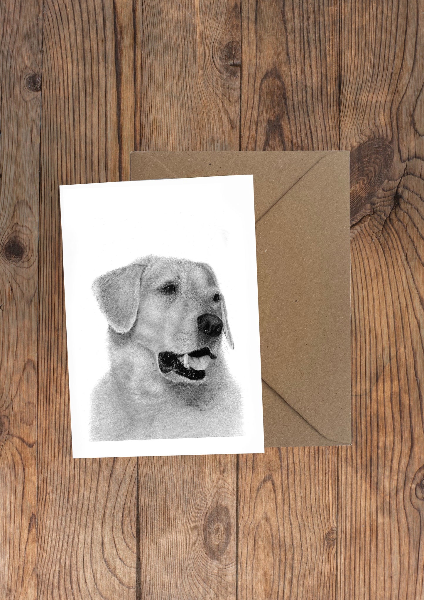 Scrumpy Labrador Greeting Card