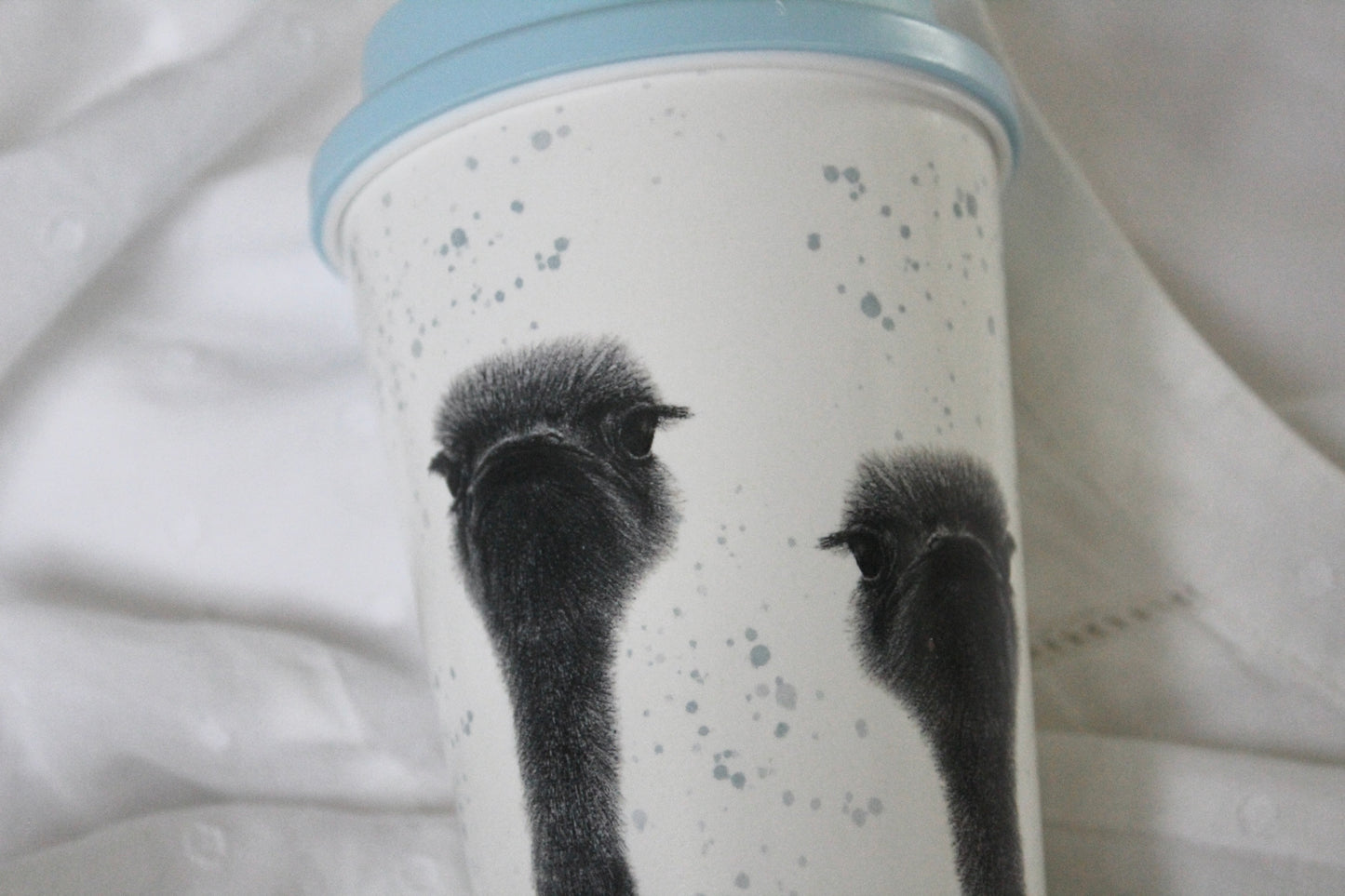 Ollie and Olive Ostrich Travel Mug