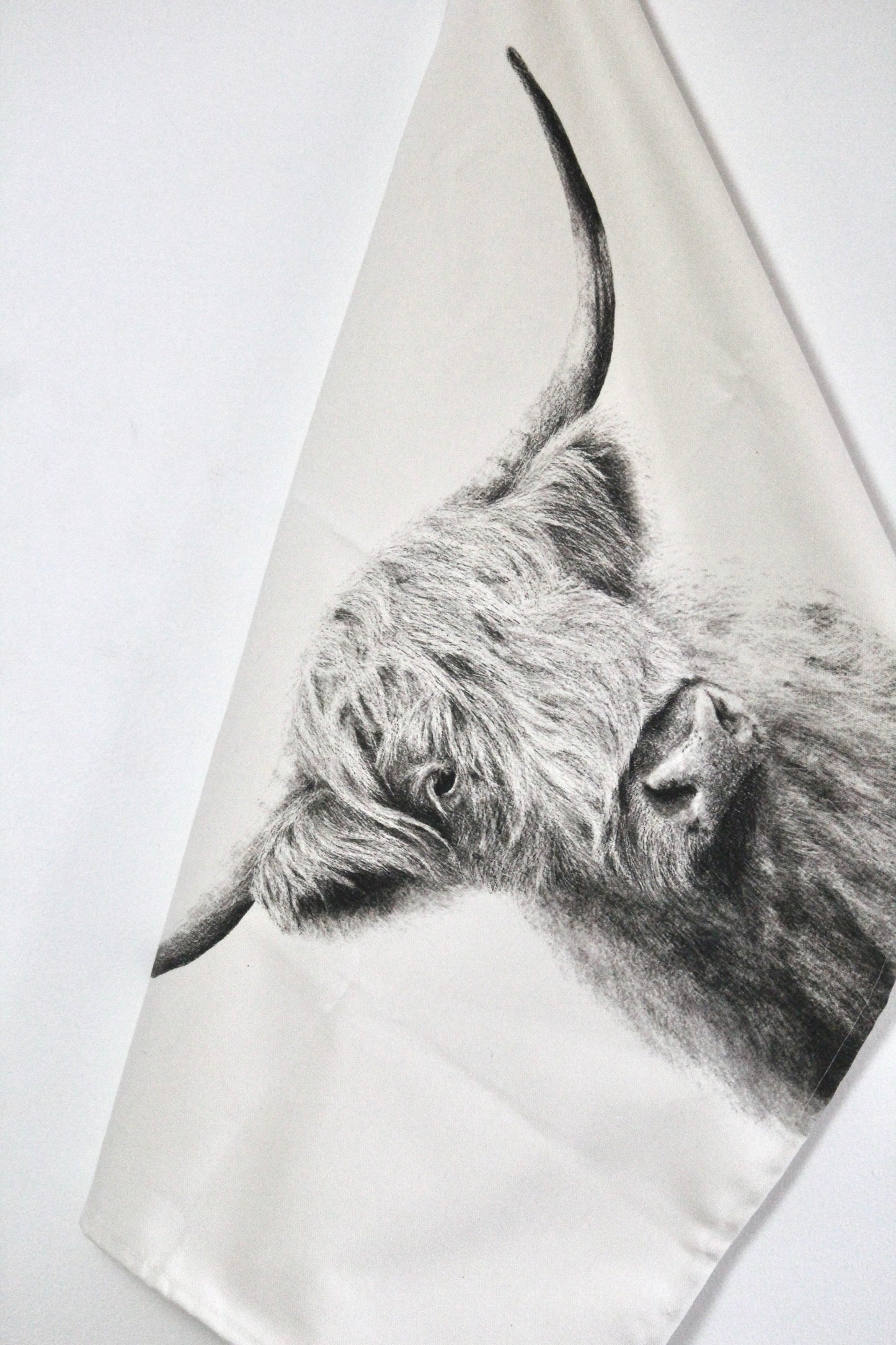 Highland Coo Tea Towel 100% Organic Cotton