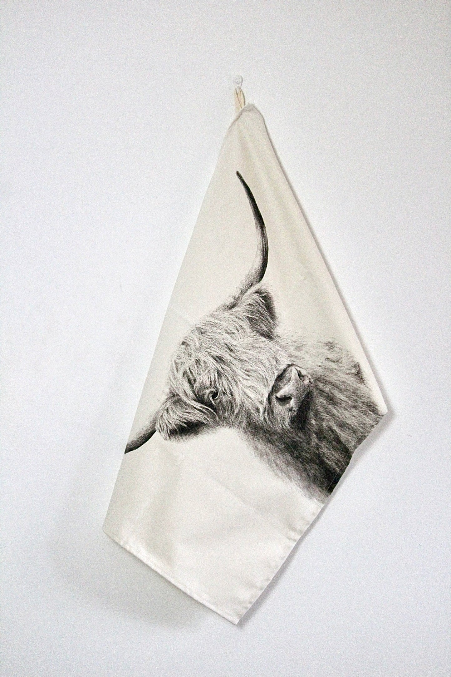 Highland Coo Tea Towel 100% Organic Cotton