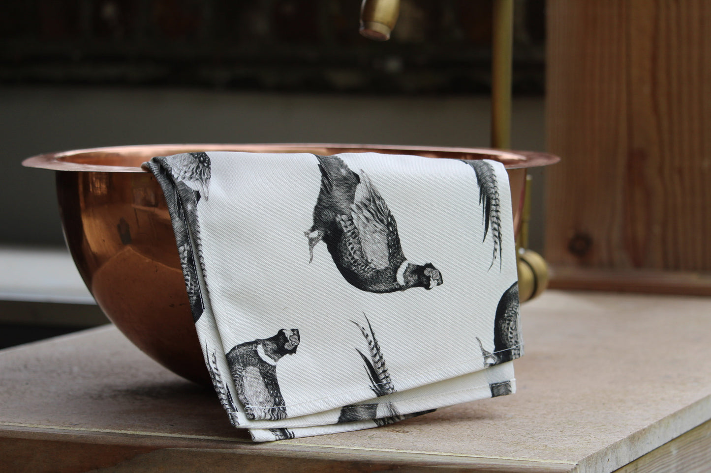 Mr Pheasant Tea Towel 100% Organic Cotton