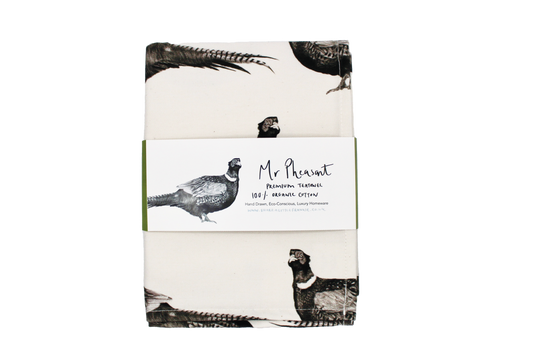 Mr Pheasant Tea Towel 100% Organic Cotton