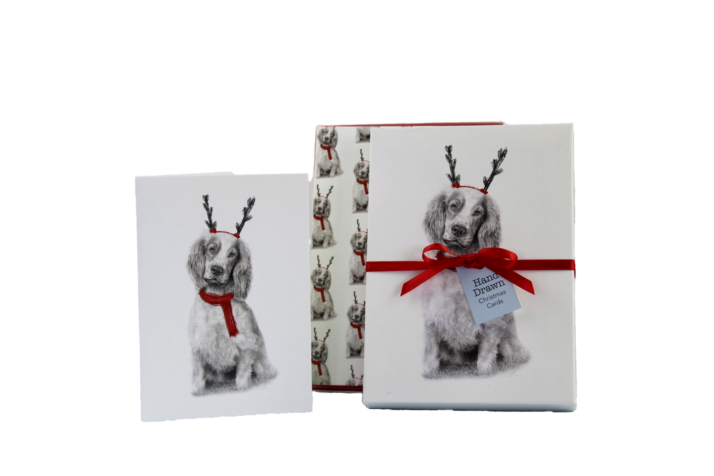 Getting Festive Spaniel Eco-Conscious Christmas Card 12 Pack