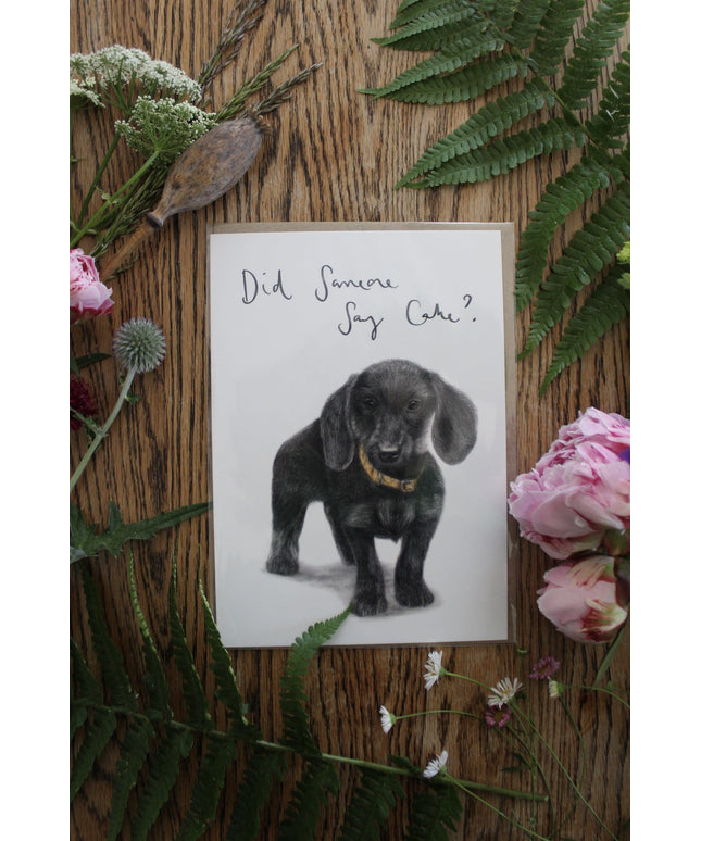 Iris Dachshund Birthday Card image 0