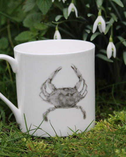 June Crab Illustration Coastal Fine Bone China Mug image 2