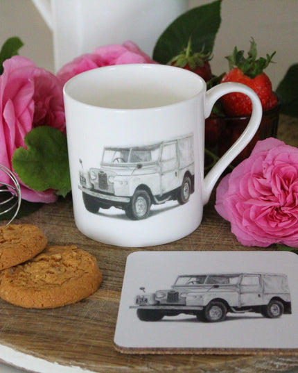 Land Rover Series 1 Illustration Fine Bone China Mug image 4