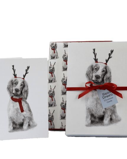 Getting Festive Spaniel Eco-Conscious Christmas Card 12 Pack image 2