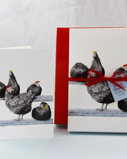 'The Work Do' Chicken Eco-Conscious Christmas Card 12 Pack image 2