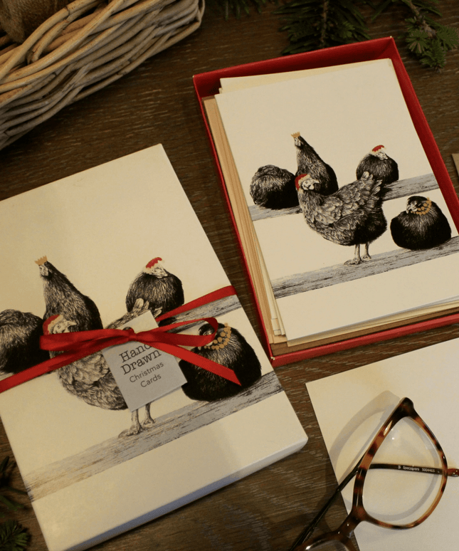 'The Work Do' Chicken Eco-Conscious Christmas Card 12 Pack image 1