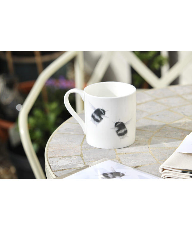 Bumble Bee Illustration Fine Bone China Mug image 0