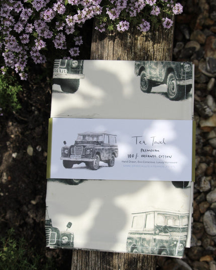 Land Rover Series 2/3 Tea Towel Organic Cotton image 3
