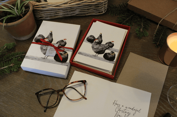 'The Work Do' Chicken Eco-Conscious Christmas Card 12 Pack image 4