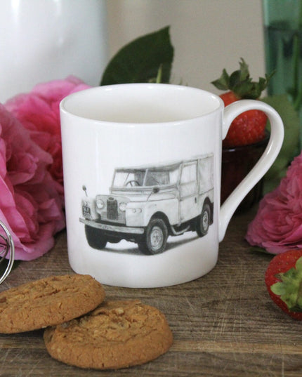 Land Rover Series 1 Illustration Fine Bone China Mug image 3