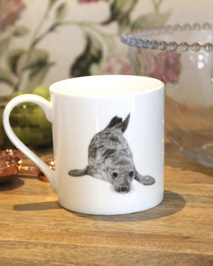 Sammy Seal Illustration Fine Bone China Mug image 0