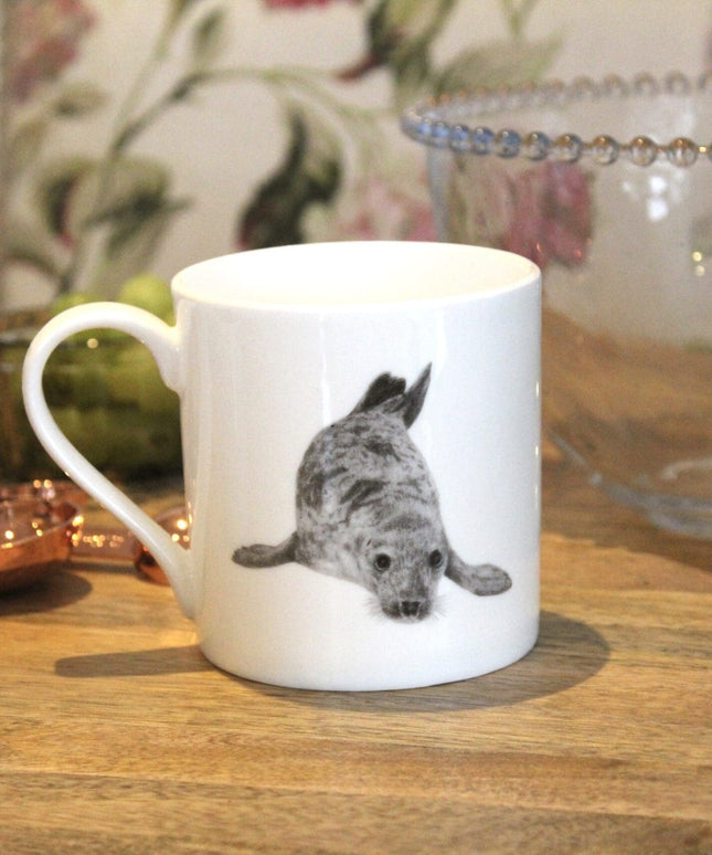 Sammy Seal Illustration Fine Bone China Mug image 0