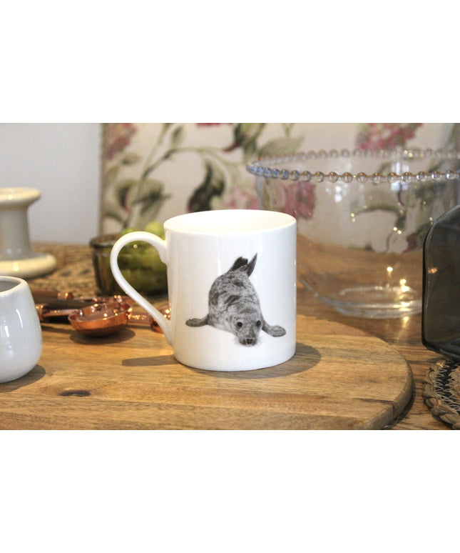 Sammy Seal Illustration Fine Bone China Mug image 0