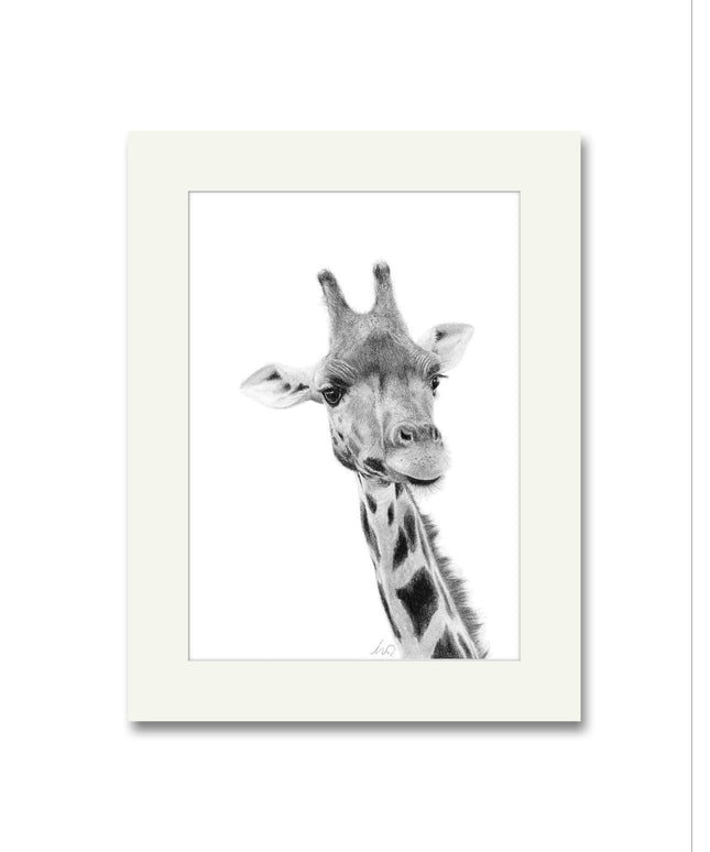 Frankie Giraffe Mounted Print image 0